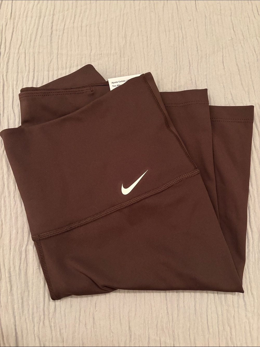 Nike Brown High-Waisted Bike Shorts